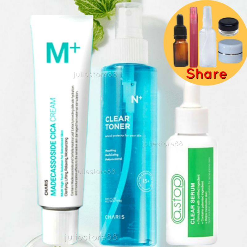 (Share) A.Stop X Charis N+ Clear Toner M M+ Madecassoside Cica Cream Clear Serum