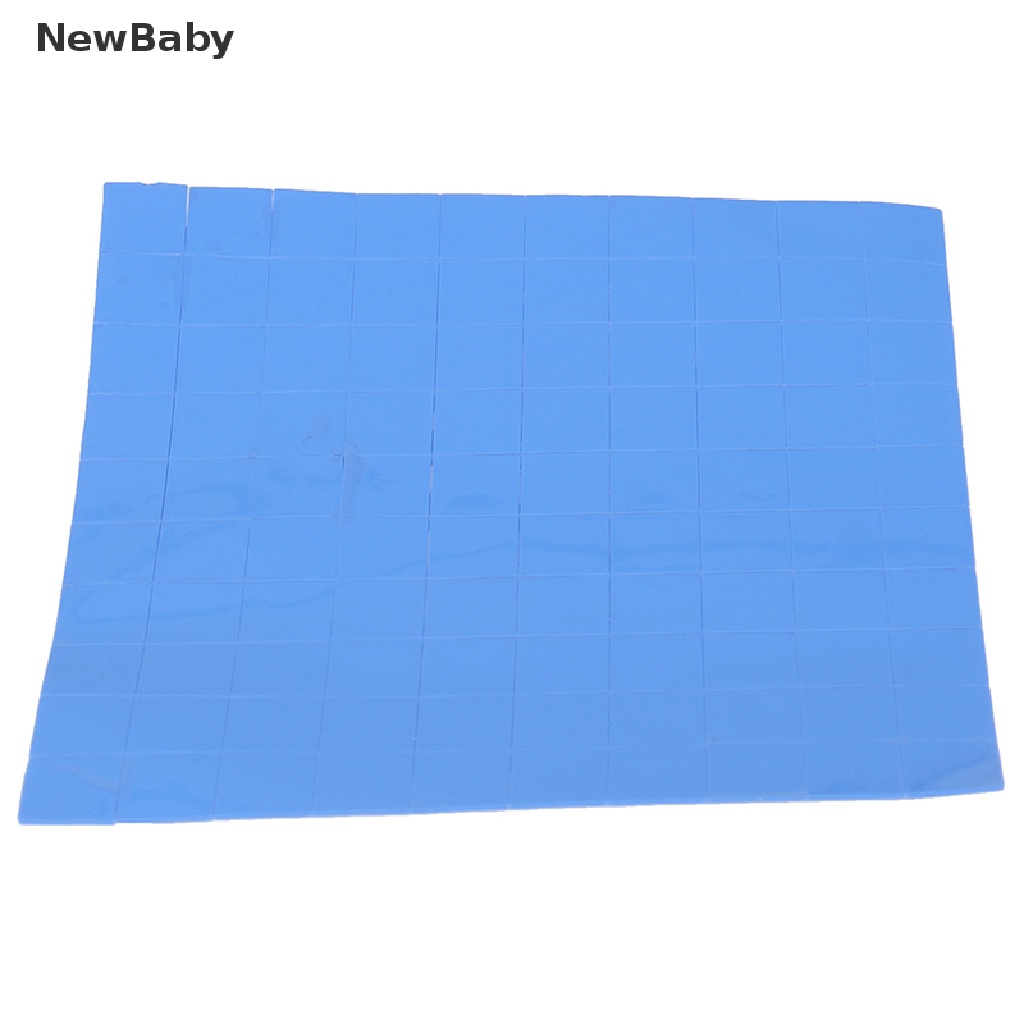 100pcs Pad Thermal Konduktif Pendingin GPU CPU Bahan Silikon Ukuran 10x10 X 0.5mm
