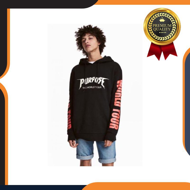 Grosir Hoodie Jaket H&M HNM Purpose World Tour Justin Bieber Original (Unisex) Murah