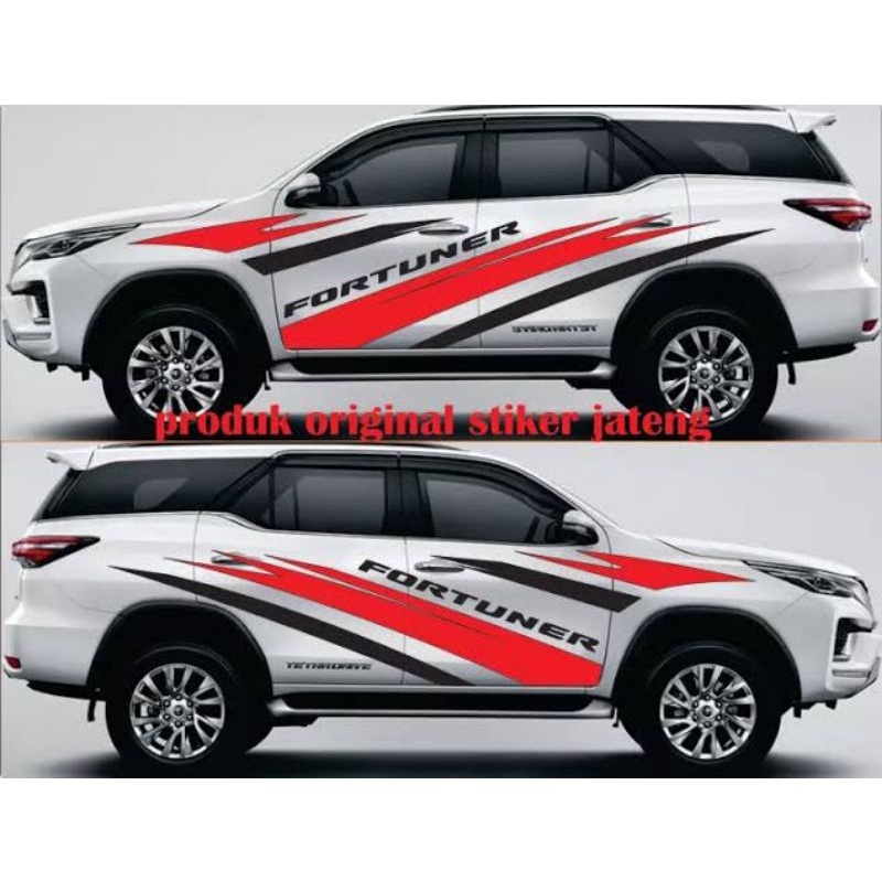 cuting stiker custom mobil Fortuner pajero