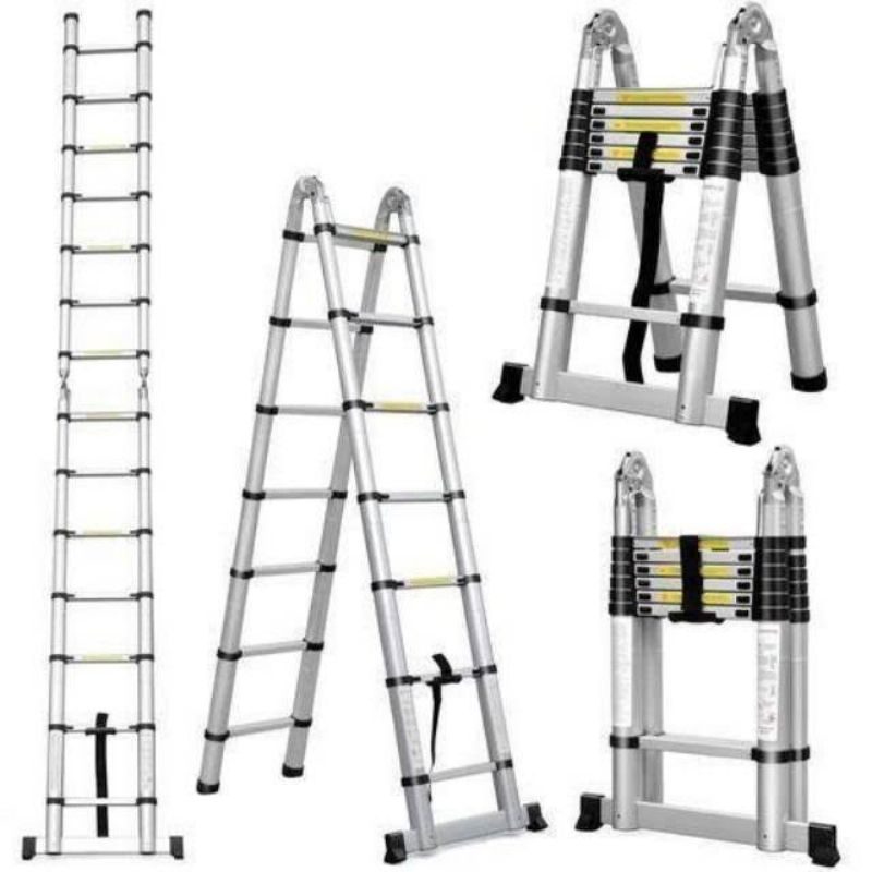 tangga teleskopik telescopic ladder double 5m+5m = 10m