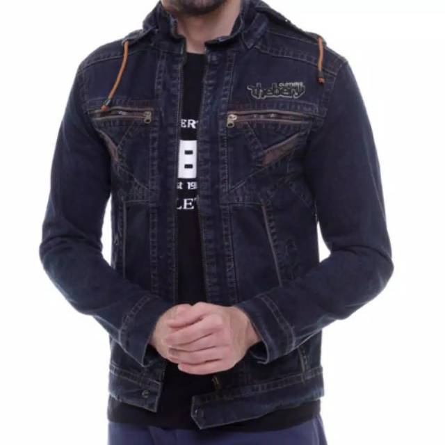 (BAYAR DI TEMPAT/COD) JAKET JEANS DENIM PRIA ORIGINAL THE BERRY