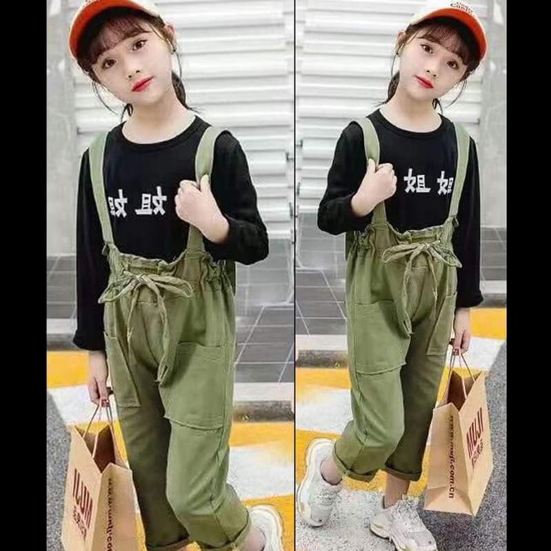 Baju Overall Celana Anak Perempuan Setelan Happy Carissa