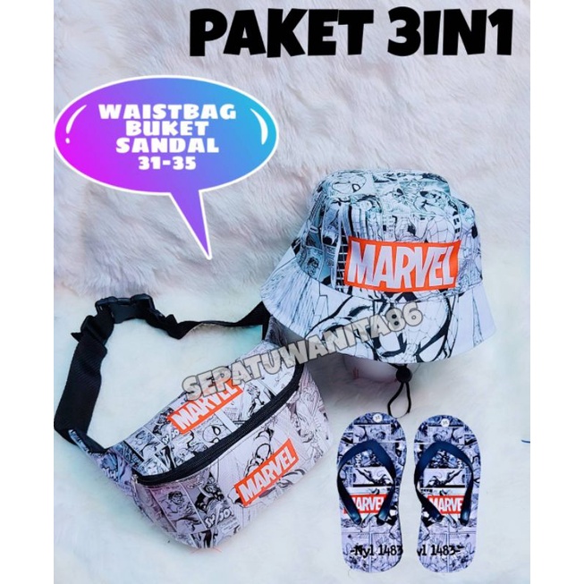 Waistbag anak laki laki tas selempang anak cowok Tas anak Marvel waistbag Anak cowo