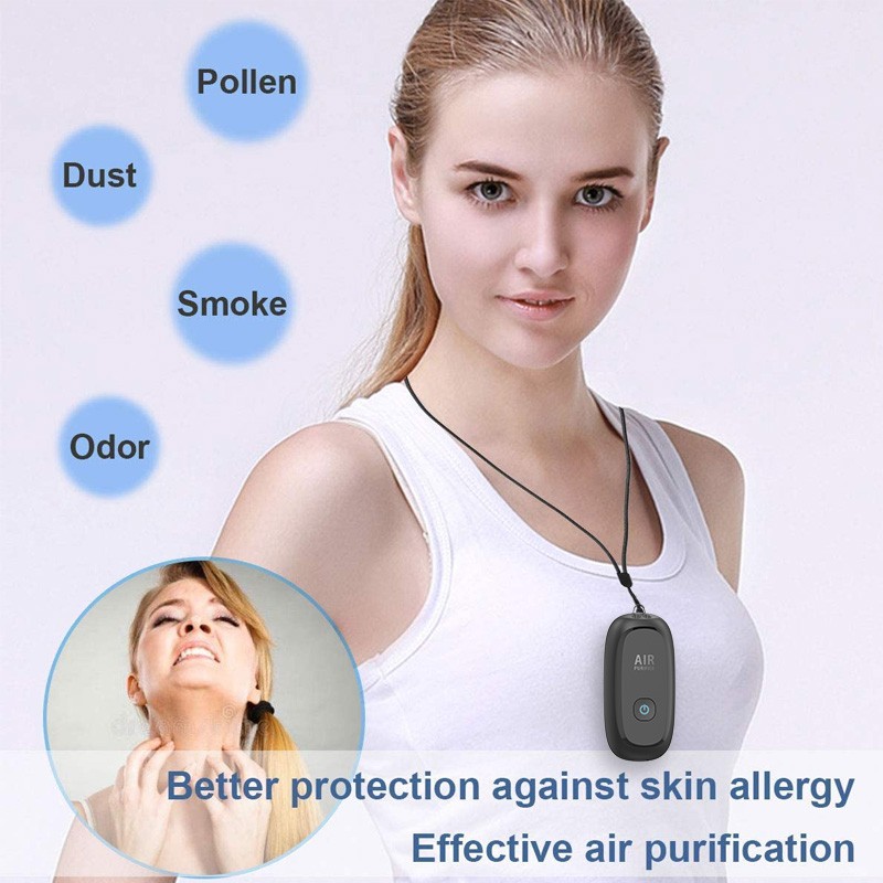 Kalung Sehat Anak, Air Purifier Wearable Necklace,  USB Air Purifier, Kalung Ion Negative JAMAY M8