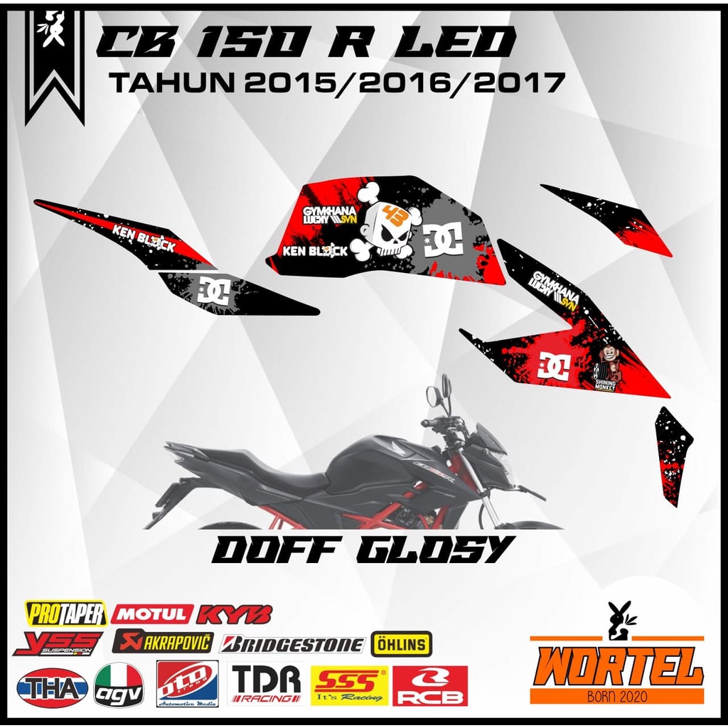 Striping CB150R- Stiker lis Decal Motor CB 150 R Streetfire 2015-2017 DC