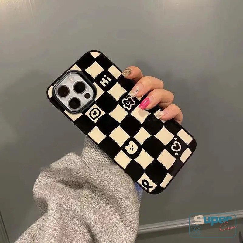 Soft Case Pelindung Bahan Tpu Tahan Banting Motif Beruang Untuk iPhone 11 13 12 Pro Max 7 8 Plus XR X XS Max SE 2020 11 Pro Max