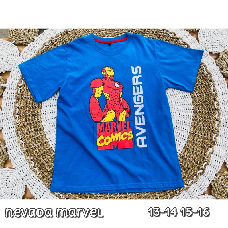 kaos marvel biru aven