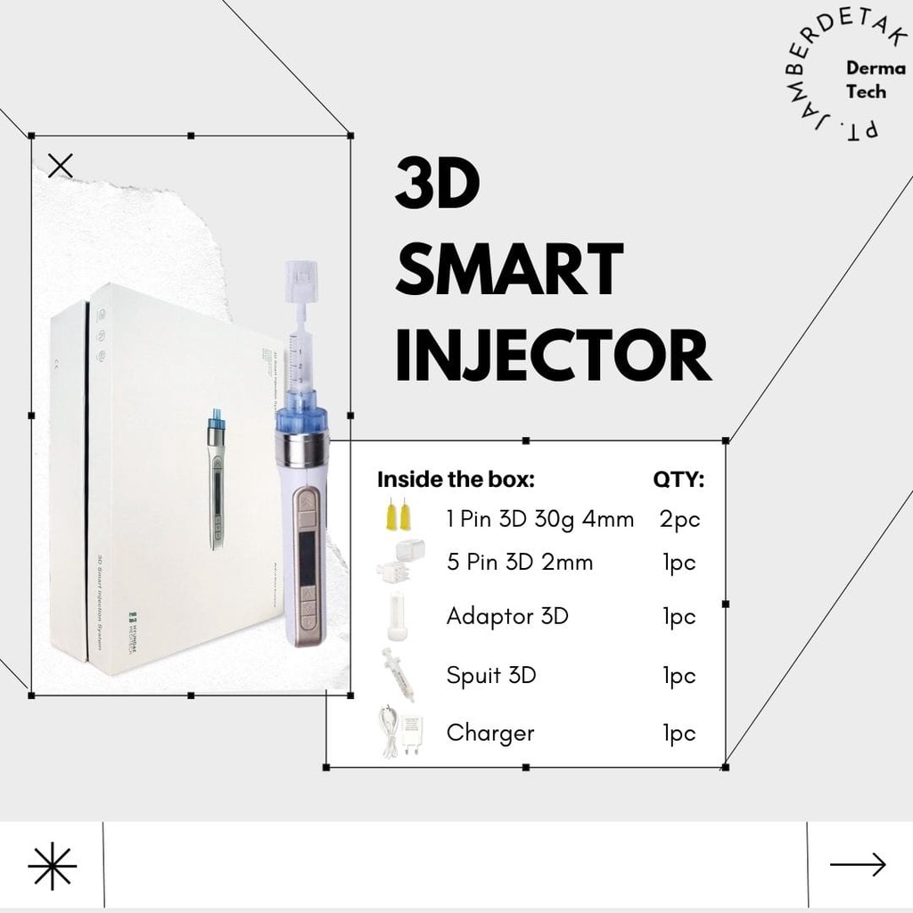 smart injector 3d  wireless skin booster injeksi serum mesogun