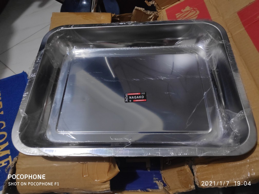 555 Baking Tray Loyang Segi Nampan Baki Stainless Stenles Uk 36