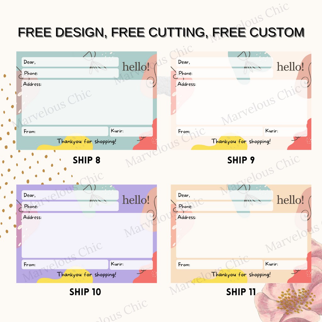 

Sticker Pengiriman Online Shop / Kertas Label Kiriman / Shipping Card