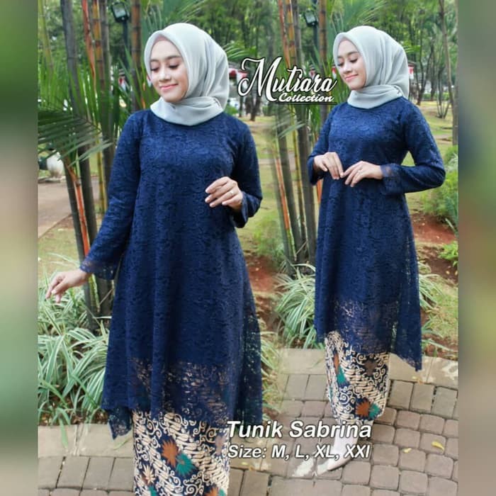 set kebaya tunik sabrina berkualitas