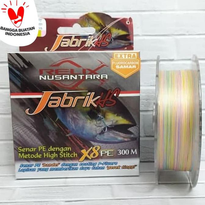 Senar Pe Relix Nusantara Jabrik Hs X8 Pe 0.8 - 300M Senar Pancing
