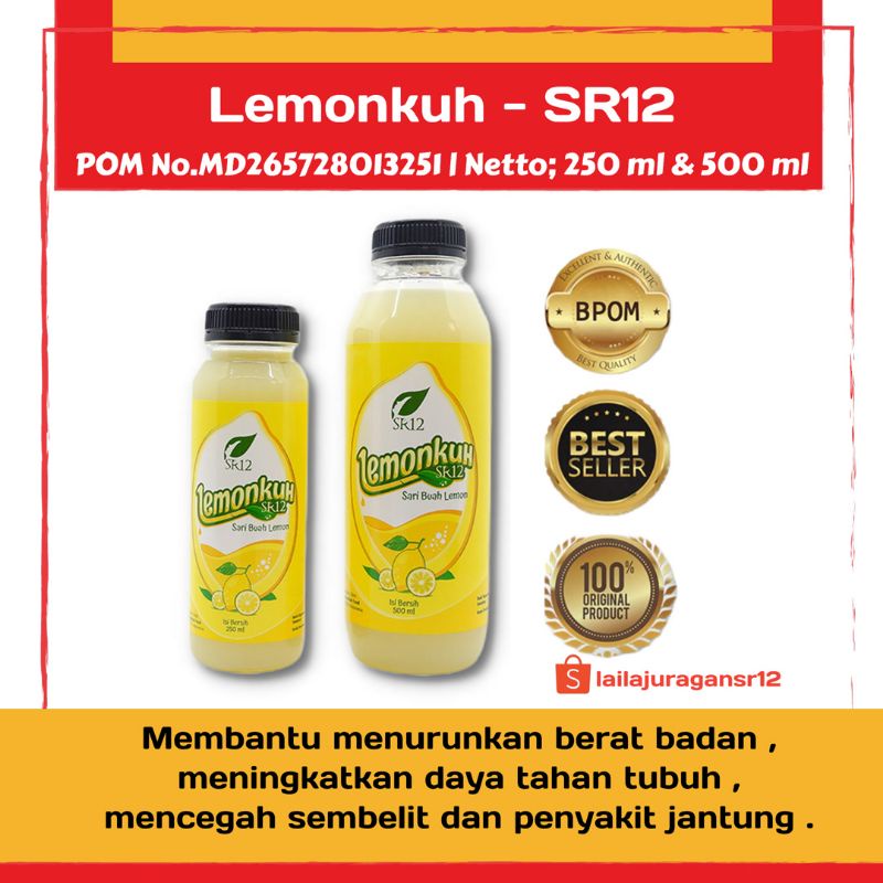 Jual Sari Lemon Asli Minuman Herbal Daya Tahan Tubuh Lemonkuh Sr Ml Shopee Indonesia