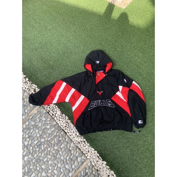 jaket windbraker chicago bulls jaket starter vintage nba
