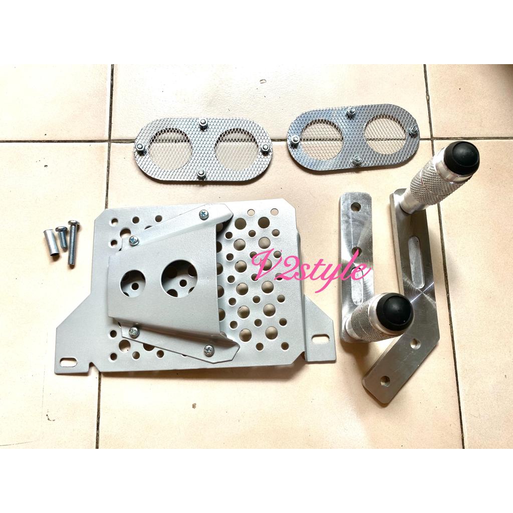 PAKET 3IN1 YAMAHA ALL NMAX NEW 2020 2021 2022 FULL SET BODY NMAX CHROME COVER RADIATOR UNDERBONE DIFFUSER ACCECORIES NMAX BARU MURAH CHROME TUTUP RADIATOR NMAX BARU AIRSCOPE VELOSCOP UNDERBONE STEP NMAX NEW PIJAKAN KAKI BELAKANG BAWAH DIFFUSER VENTILATOR