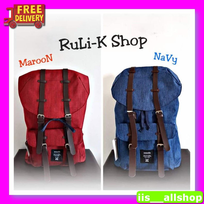 Tas Fashion Wanita Korea Import Backpack Wanita Korea Wanita Cewe DS979 Tas Serut Ransel Anello Be
