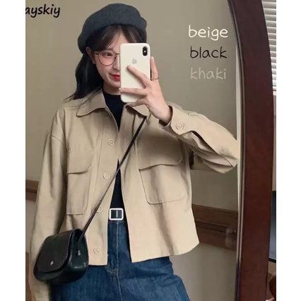 JAKET CROP PARKA / NAOMI JAKET WANITA ALA KOREA