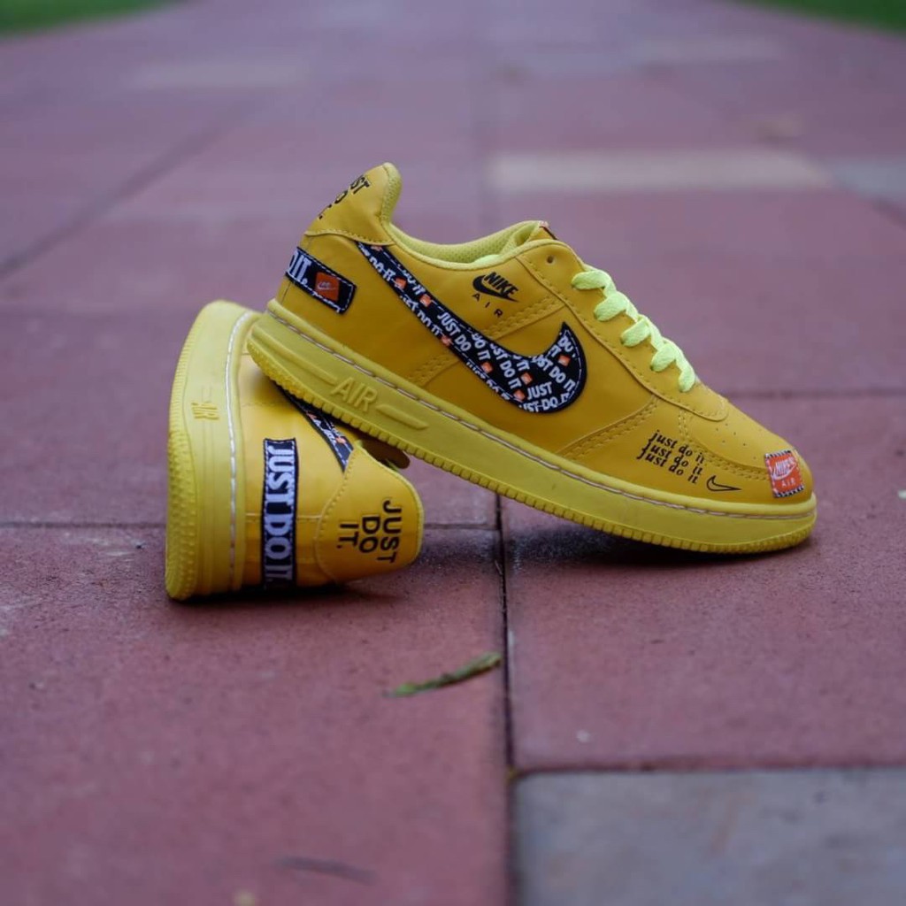 nike air force 1 just do it womens yellow