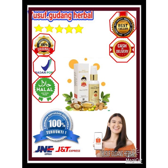 NAUFA ROYAL RICHY Original Hair Serum Penyubur Penumbuh Rambut Bayi Anak
