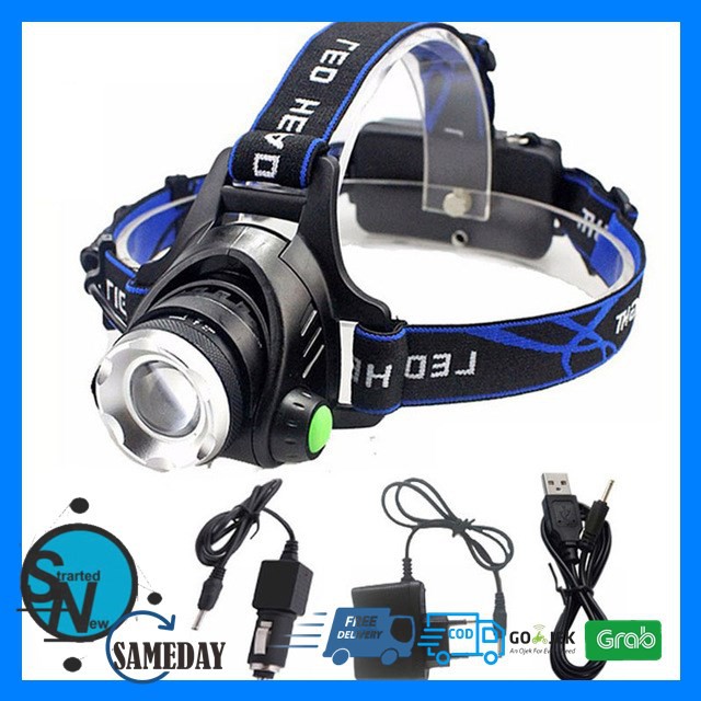 Power Headlamp LED Cree XML T6 + Charger