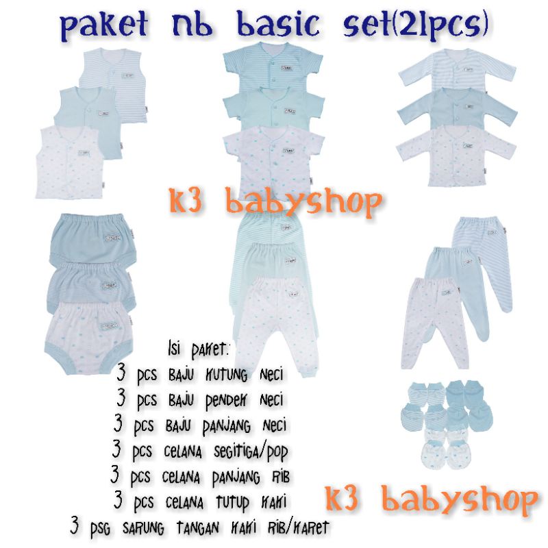 Paket Baju Bayi Newborn Fluffy Biru Blue set baju bayi lengkap murah SNI hampers baby gift set kado lahiran