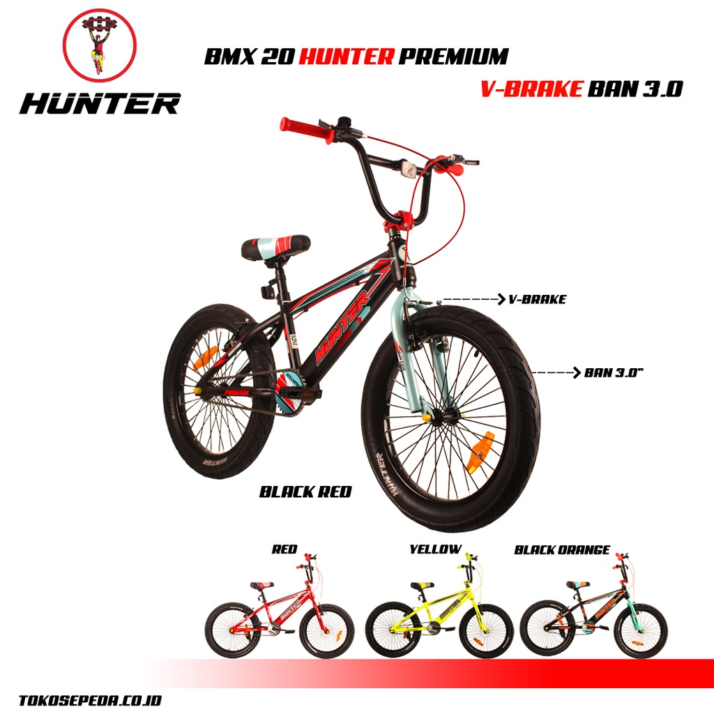 Sepeda BMX 20 Inch Hunter Premium Ban 3.0 V-Brake