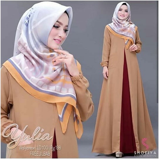 Baju YULIANA DRESS Gamis Dress Balotely Muslim Wanita Hijab Terbaru Termurah baju hamil
