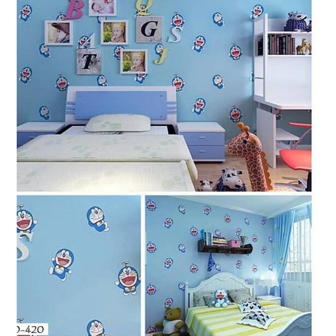 Wallpaper Doraemon  Warna Biru Muda