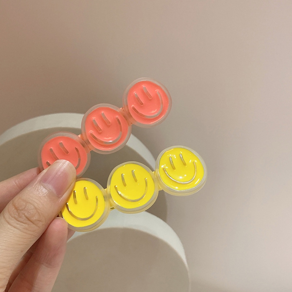 1 Pc Jepit Rambut Duckbill Motif Smiley Warna Permen Gaya Korea Untuk Wanita