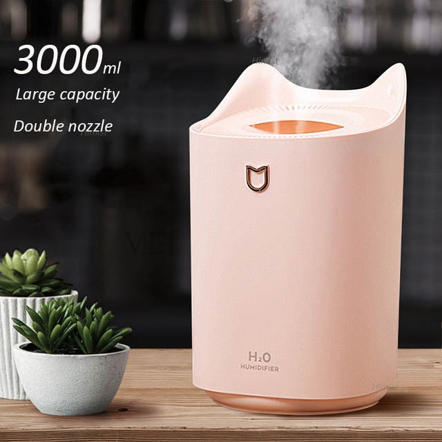 Humidifier K7 Air Aromaterapi Diffuser Dual Mist Humidificator Air Purifier 3300ml