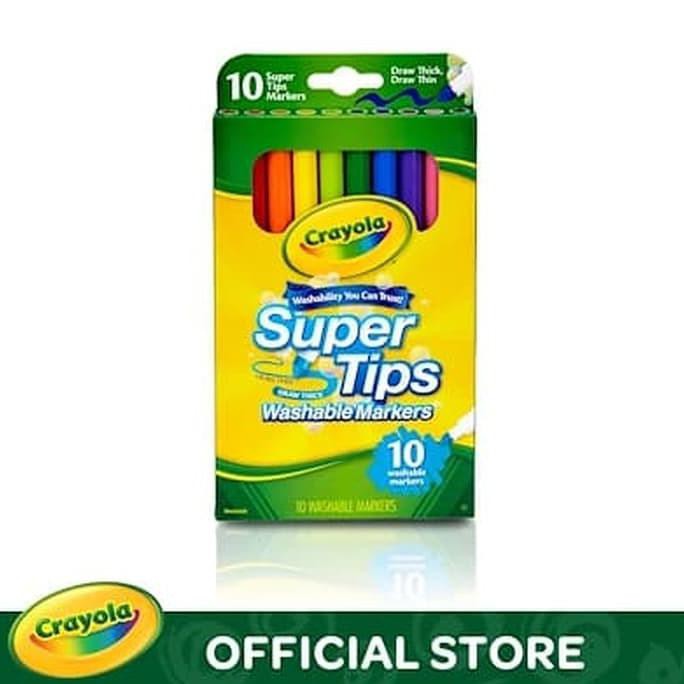 

CRAYOLA WASHABLE SUPERTIPS MARKER - 10 COLOR