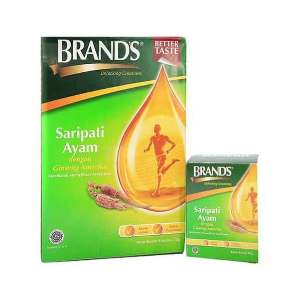 BRAND'S Saripati Ayam dengan Ginseng Amerika 70 Gr (isi 6 botol)