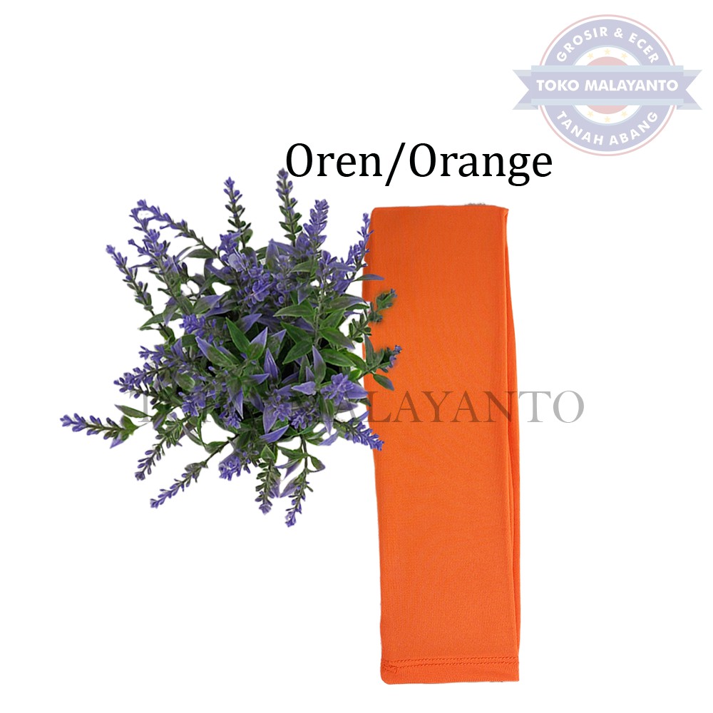 MANSET TANGAN DAN MANSET TANGAN JEMPOL  Pria dan Wanita/Fingerless/Handshock Jempol Polos Bahan KAOS-Oren/Orange