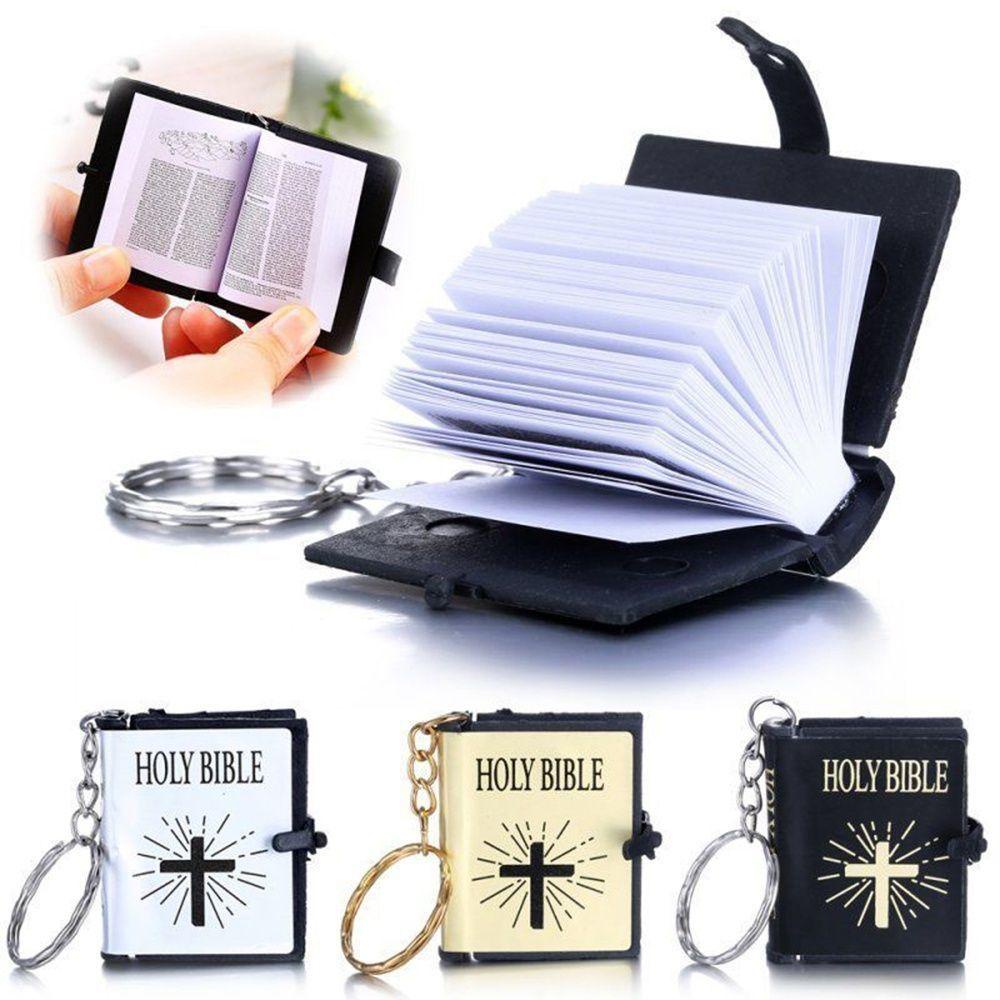 Lanfy Salib Kitab Suci Real Case Yesus Miniatur Religi Kristen Kertas Gantungan Kunci