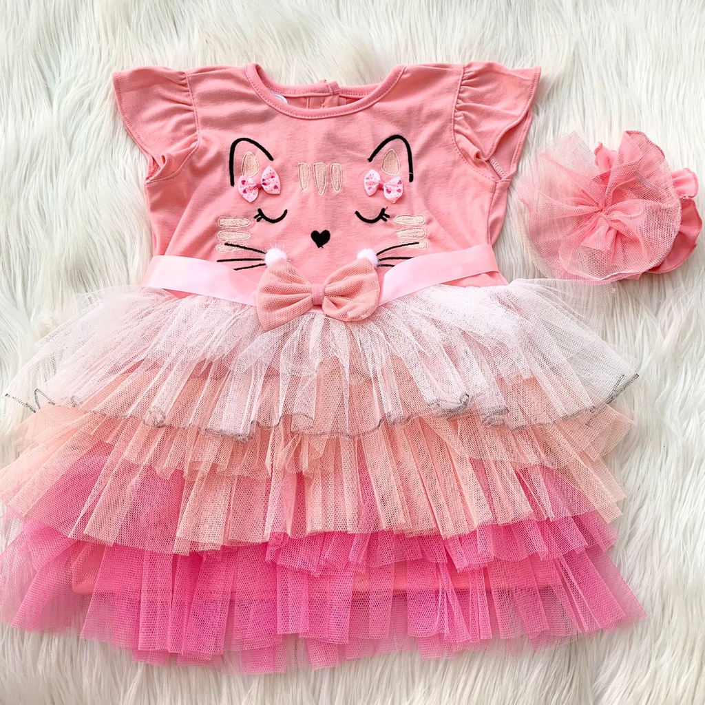 Baju casual party dress ruffle lucu bestseller fashion anak bayi cewek perempuan murah -kit