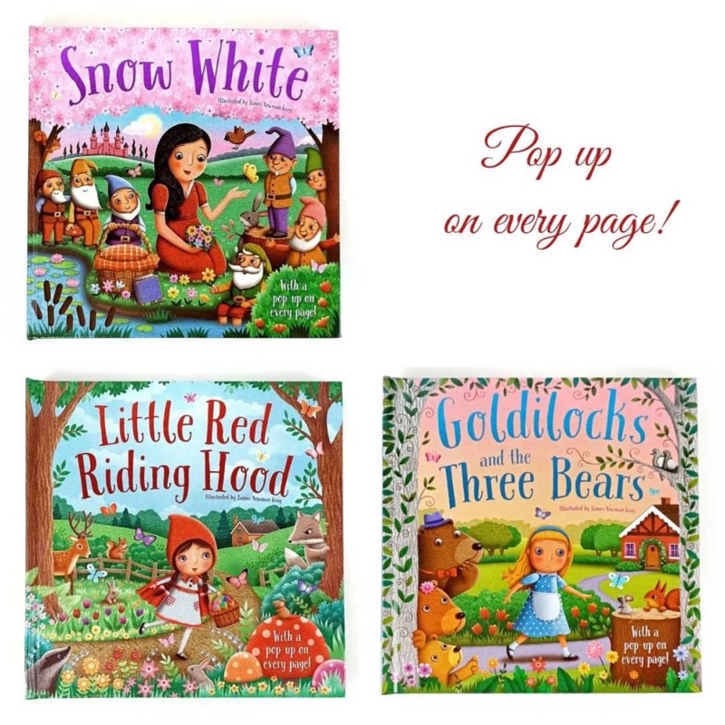 

Fairy tale with Pop-Up On Every Page! buku pop up fairy tale, goldilocks, snow white, little red riding hood