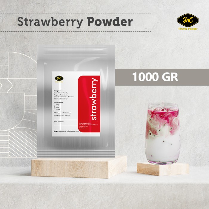 

[MURAH ORIGINAL] JnC Strawberry Silver Powder 1KG