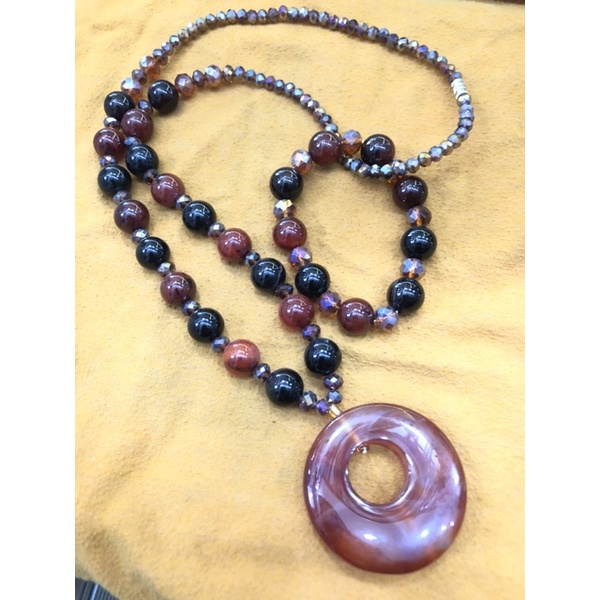 kalung dan gelang batu satu set buat cewek bagus dan cantik khas kalimantan oleh oleh
