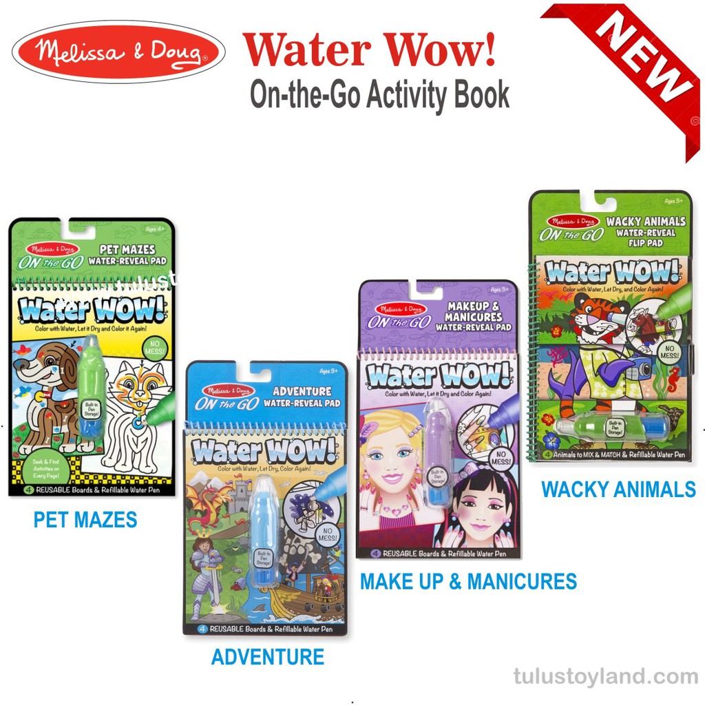 Melissa and Doug Water Wow buku mewarnai