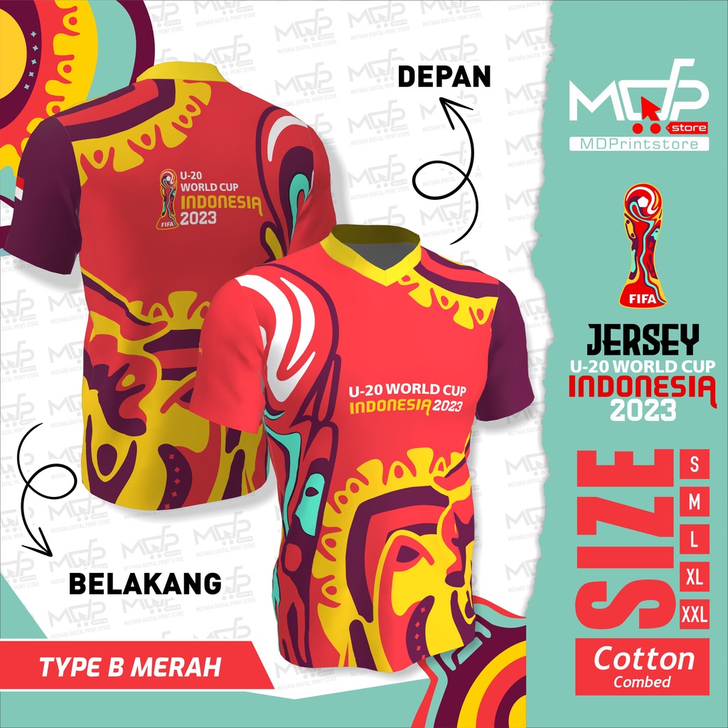 JERSEY PIALA DUNIA U20 B WORLD CUP U20 MDPRINTSTORE