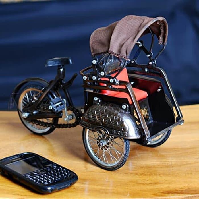 Miniatur Becak Jawa / Becak Jogja - Kecil