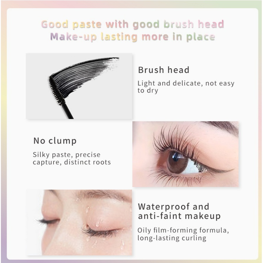 [BPOM] 100 % Original NOBB! Mascara Waterproof Long Lasting Volumizing Lengthen Eye Lash Makeup - Double Maskara N3102