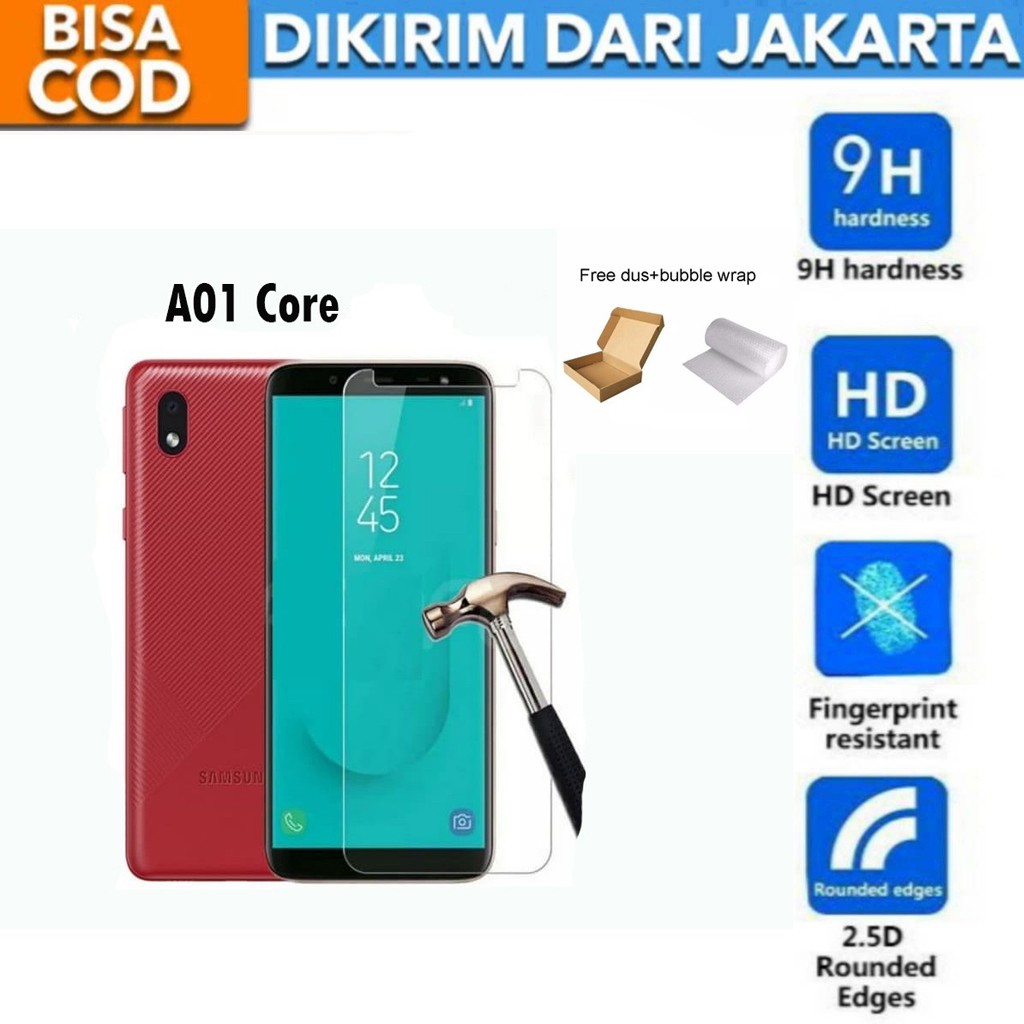 Samsung Galaxy A01 Core Tempered Glass Screen Protector Anti Gores