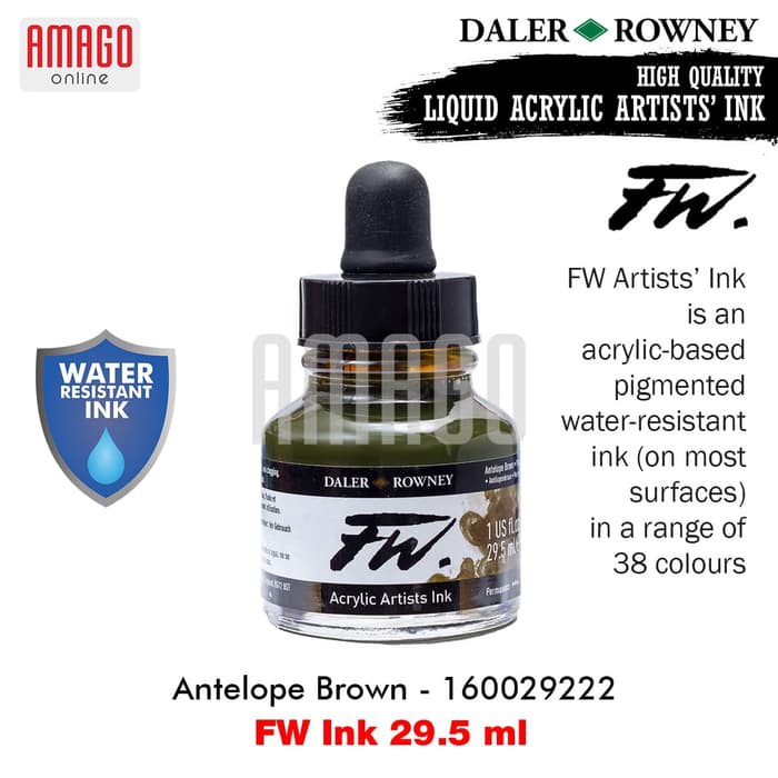 DALER-ROWNEY - FW INK 29.5 ML - ANTELOPE BROWN - 160029222