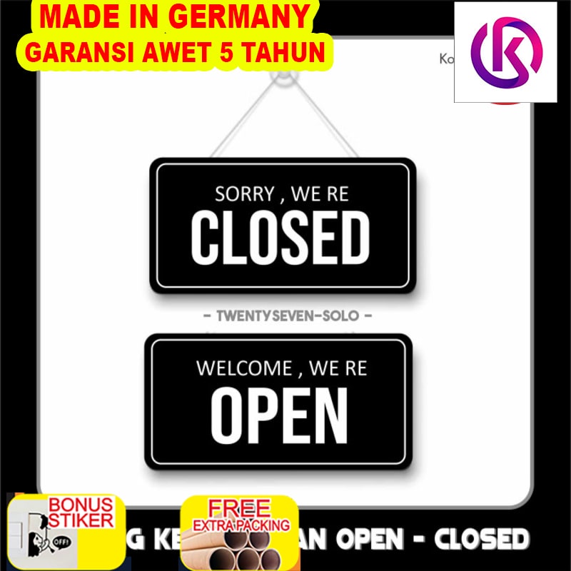 

Terlaris Papan Open Closed |Sign Board Akrilik - Hitam