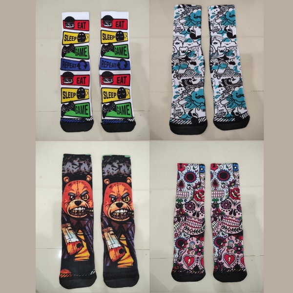 Toko Thabita - Kaos Kaki Printing Pria Dewasa Katun Spandex