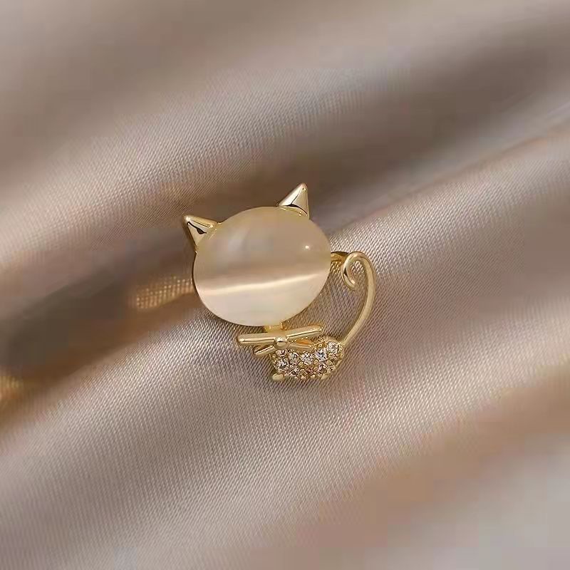 Candy Jewelry Fashion Korean Butterfly Brooches Gold Color Pearl Brooch Pins Rhinestone Breastpin for Women bros hijab-#43