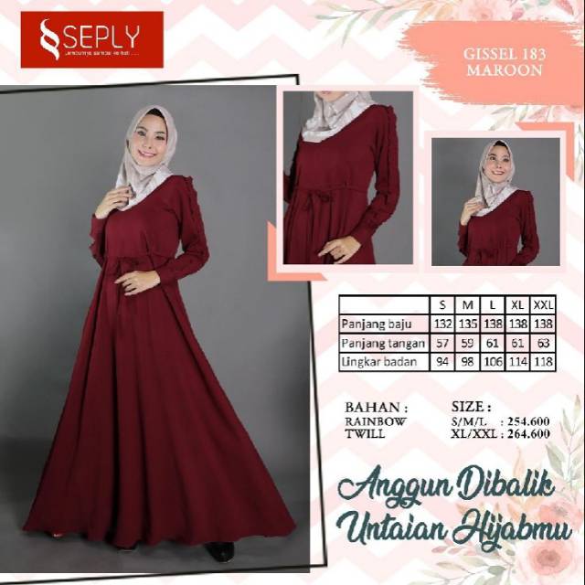 Gamis Seply Gissel 183 Maroon