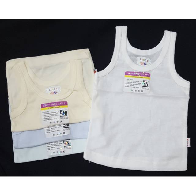 Libby Singlet Dalam Bayi 0-3/1053-6  / Singlet dalam NB / Kaos Dalam Bayi Libby